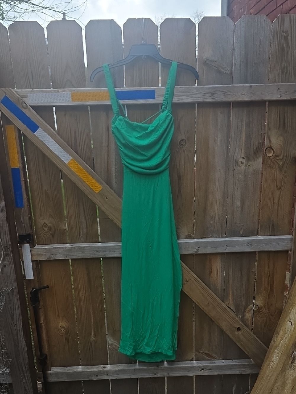 Lily Emerald Ruched Backless Dress